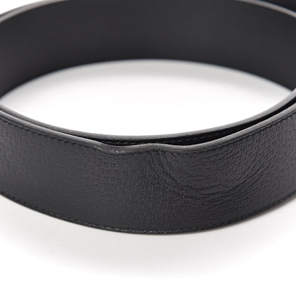 Gucci Textured Dollar Calfskin Nickel Double G 40mm Belt 95 38 Black 7 of 7