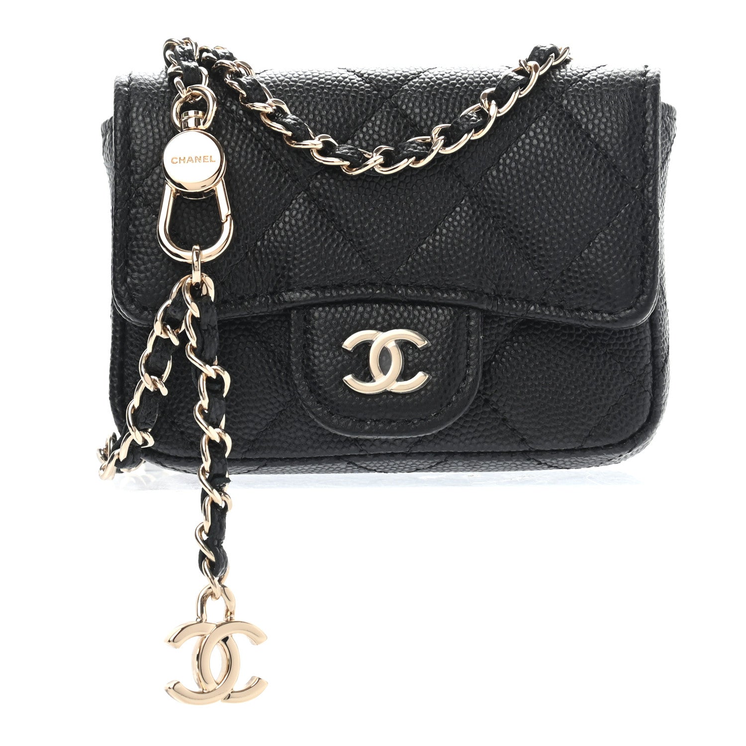 Chanel Caviar Quilted Mini Chain Belt Bag Black 1 of 9