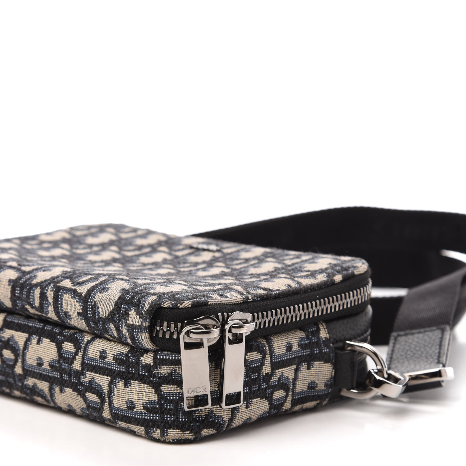 Christian Dior Oblique Pouch Beige Black 8 of 10