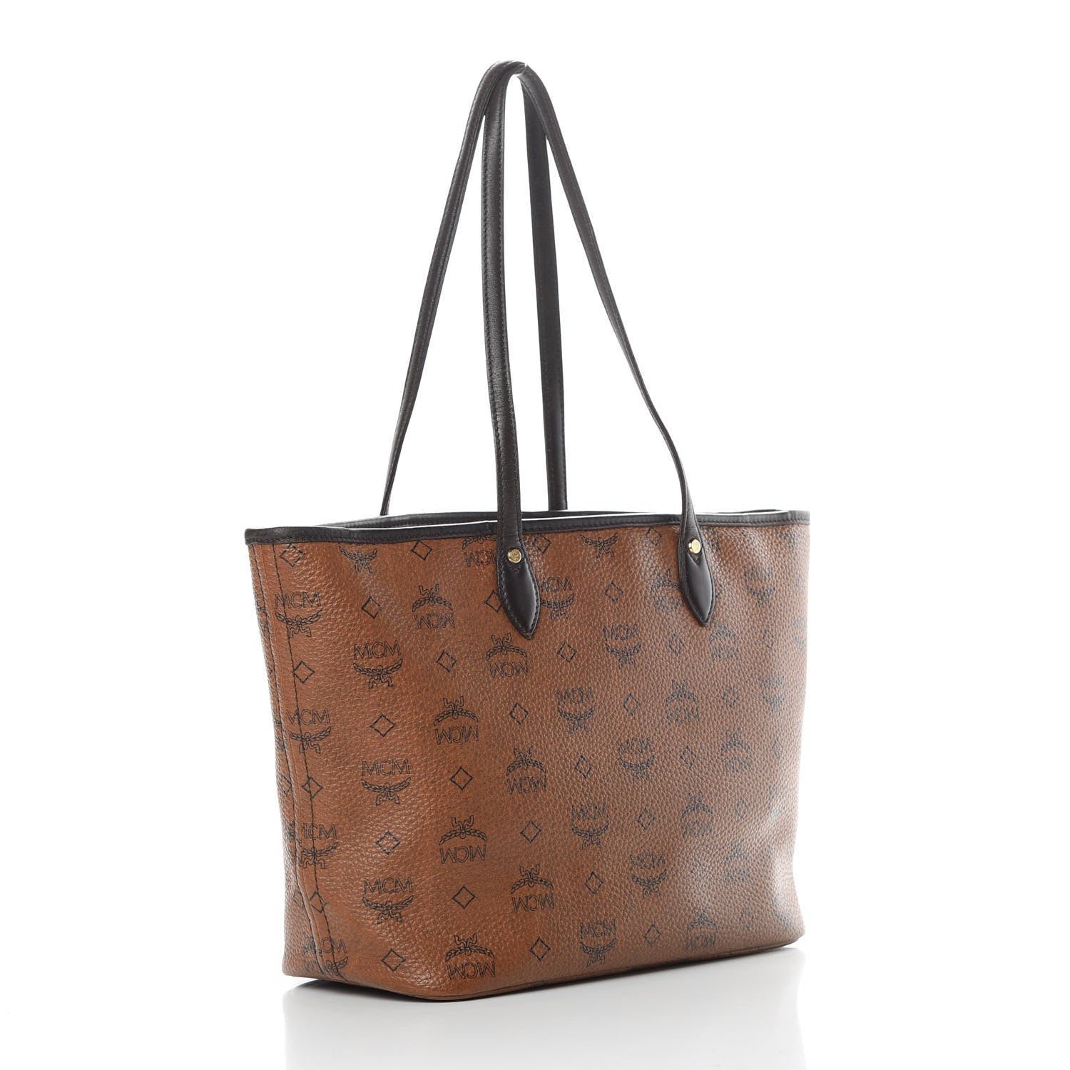 MCM Visetos Dog Bone Shopper Tote Brown 3 of 12