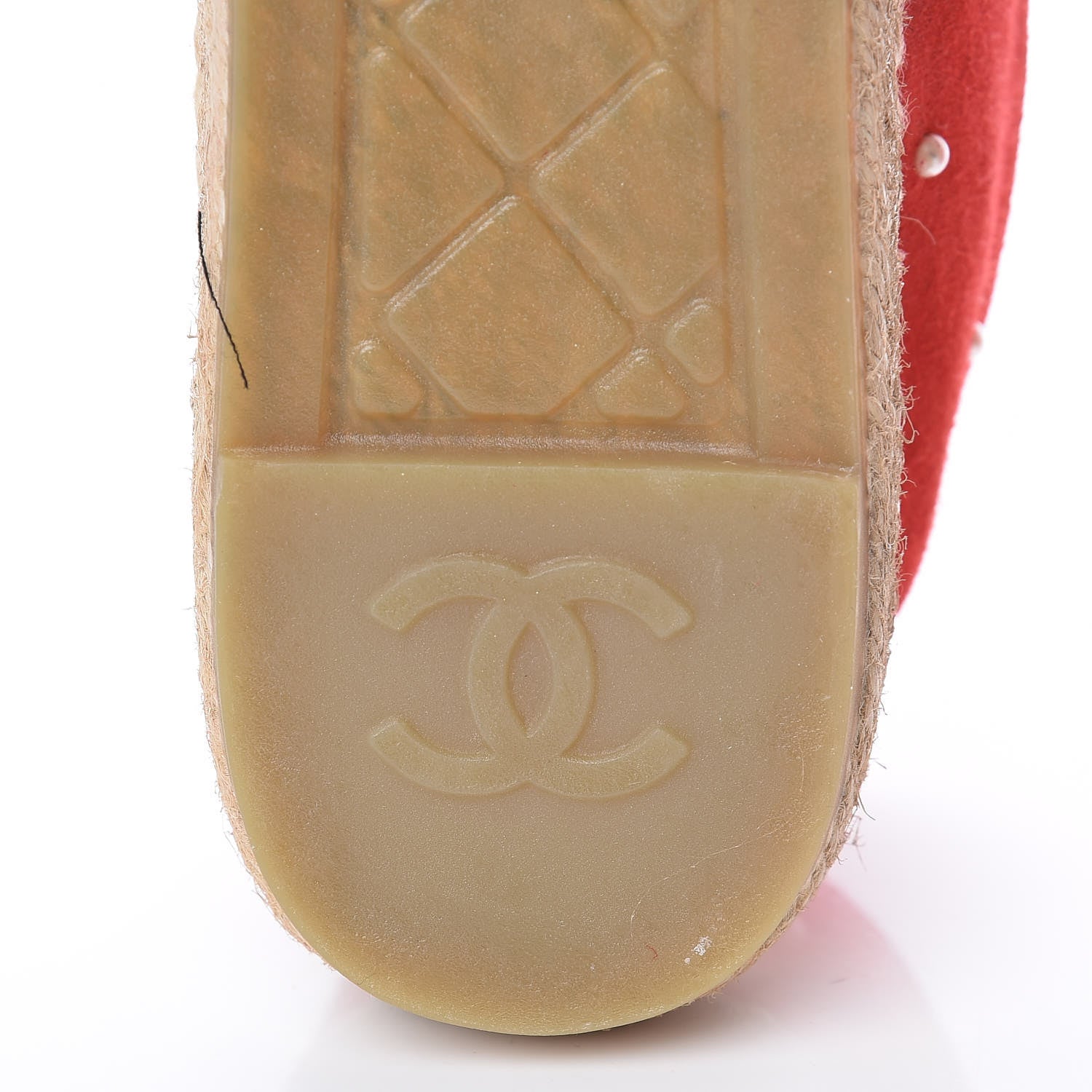 Chanel Suede Pearl CC Espadrilles 40 Red 8 of 14