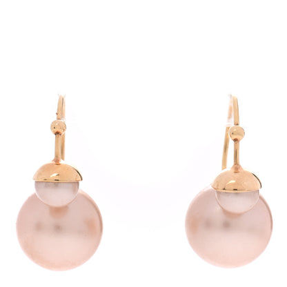 Christian Dior Pearl Tribal Drop Earrings Pink 1 of 5