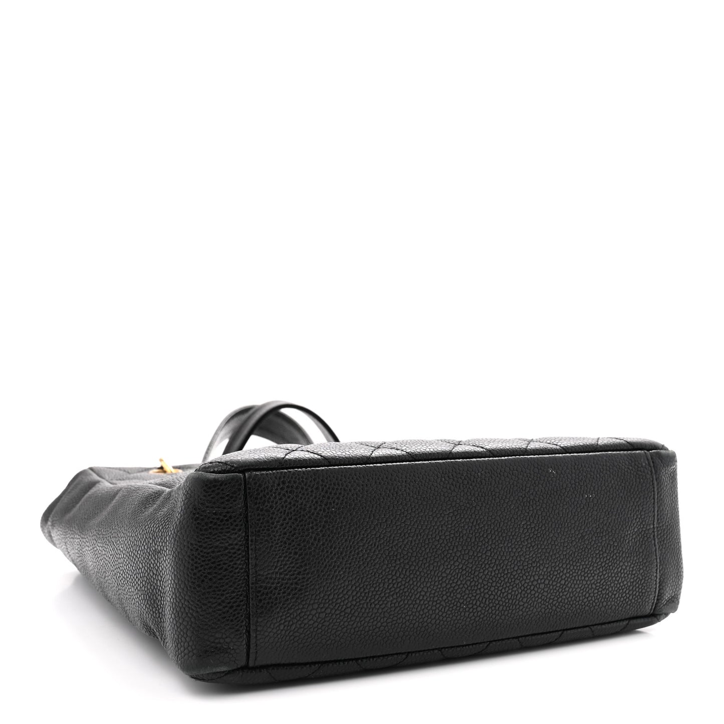 Caviar Quilted Petit Shopping Tote PST Black