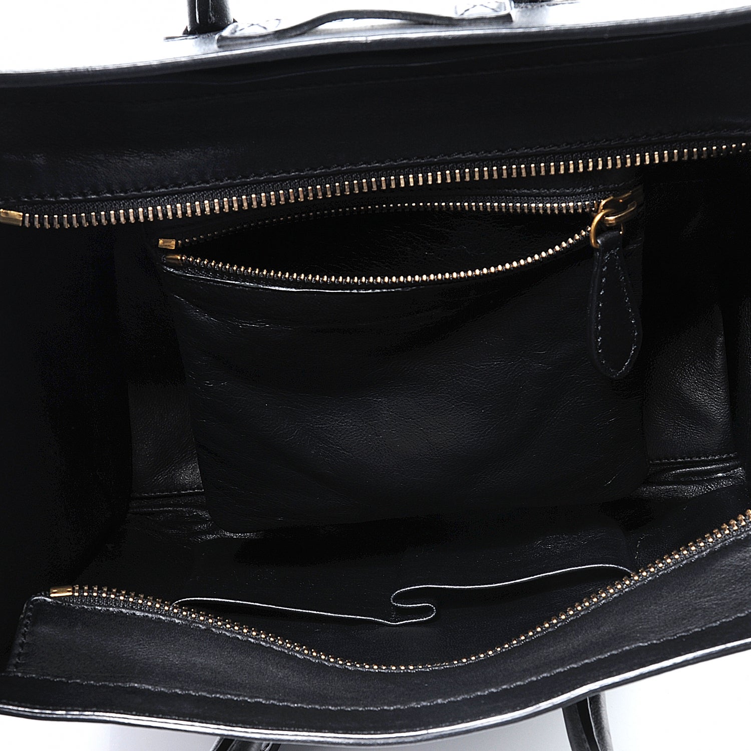 Celine Drummed Leather Micro Luggage Bag Black 5 of 8