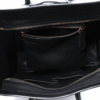 Celine Drummed Leather Micro Luggage Bag Black 5 of 8