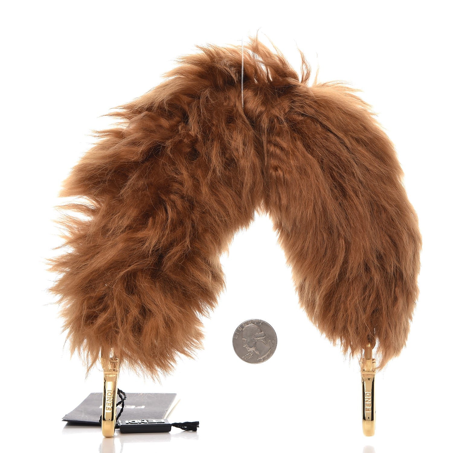 Fendi Alpaca Fur Vitello Dolce Mini Strap You Phosphorus Sand 5 of 6