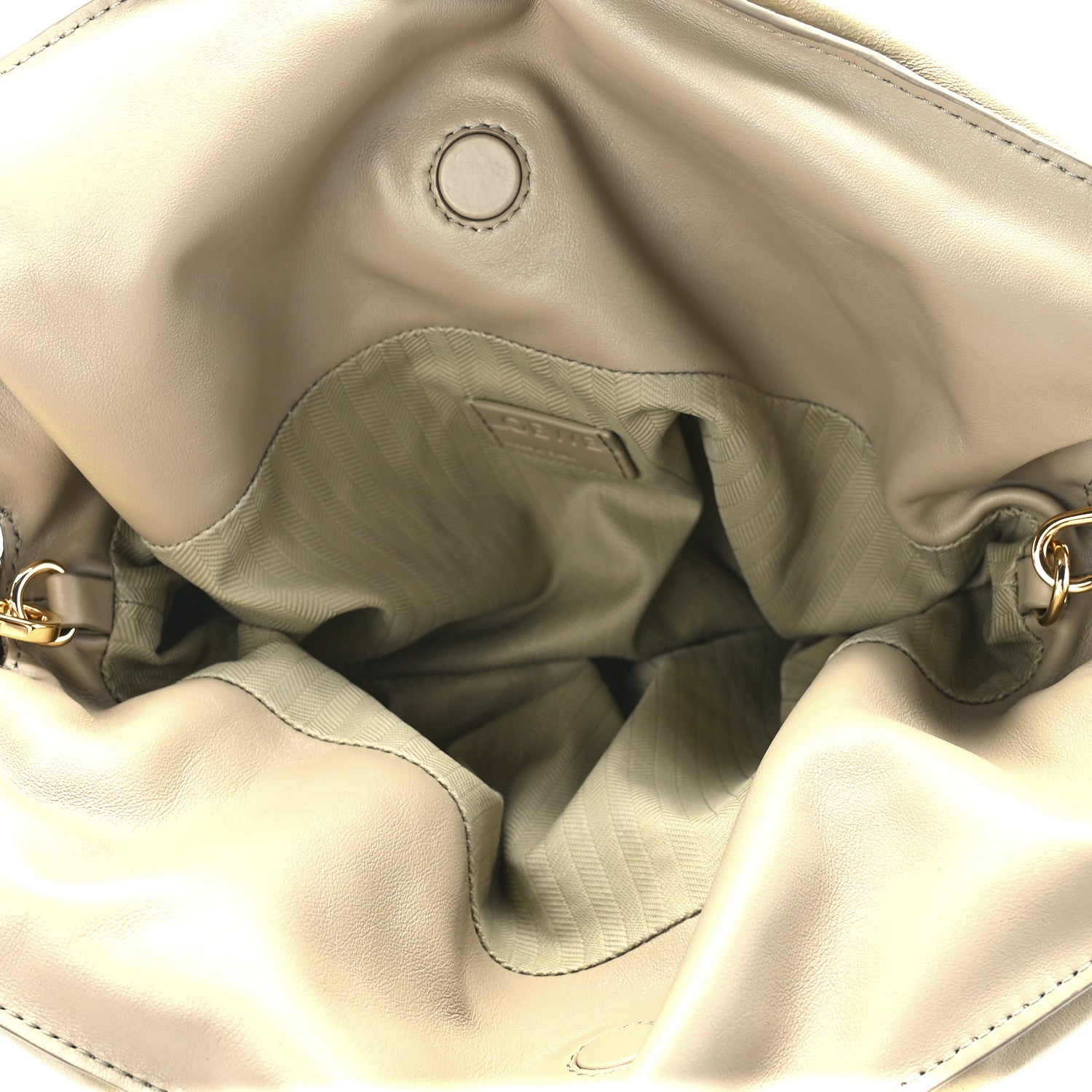Loewe Shiny Nappa Lambskin Puffer Flamenco Knot Clutch Clay Green 5 of 11