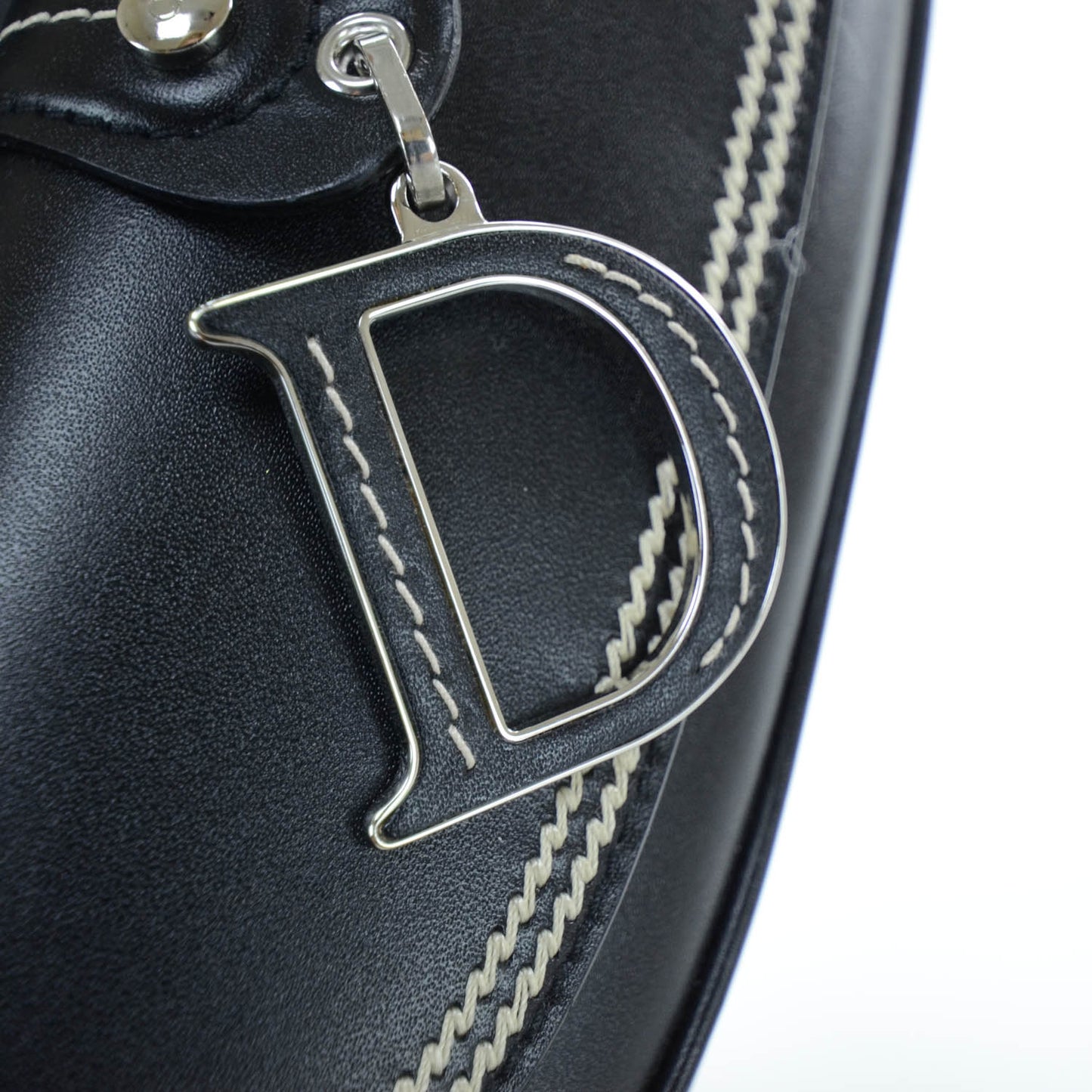 Leather Small Detective Satchel Black