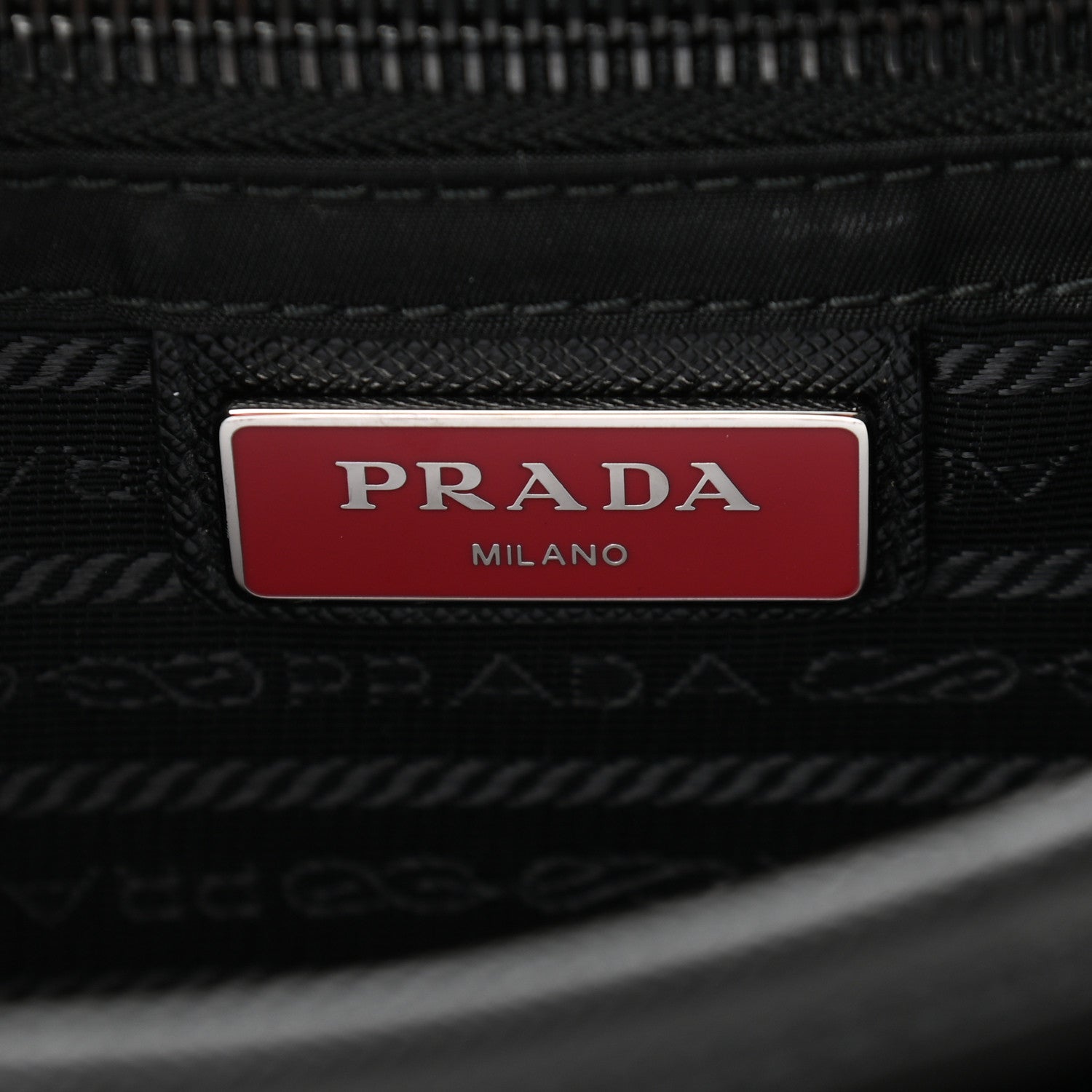 Prada Tessuto Nylon Saffiano Pocket Double Snap Buckle Messenger Shoulder Bag Black 6 of 11