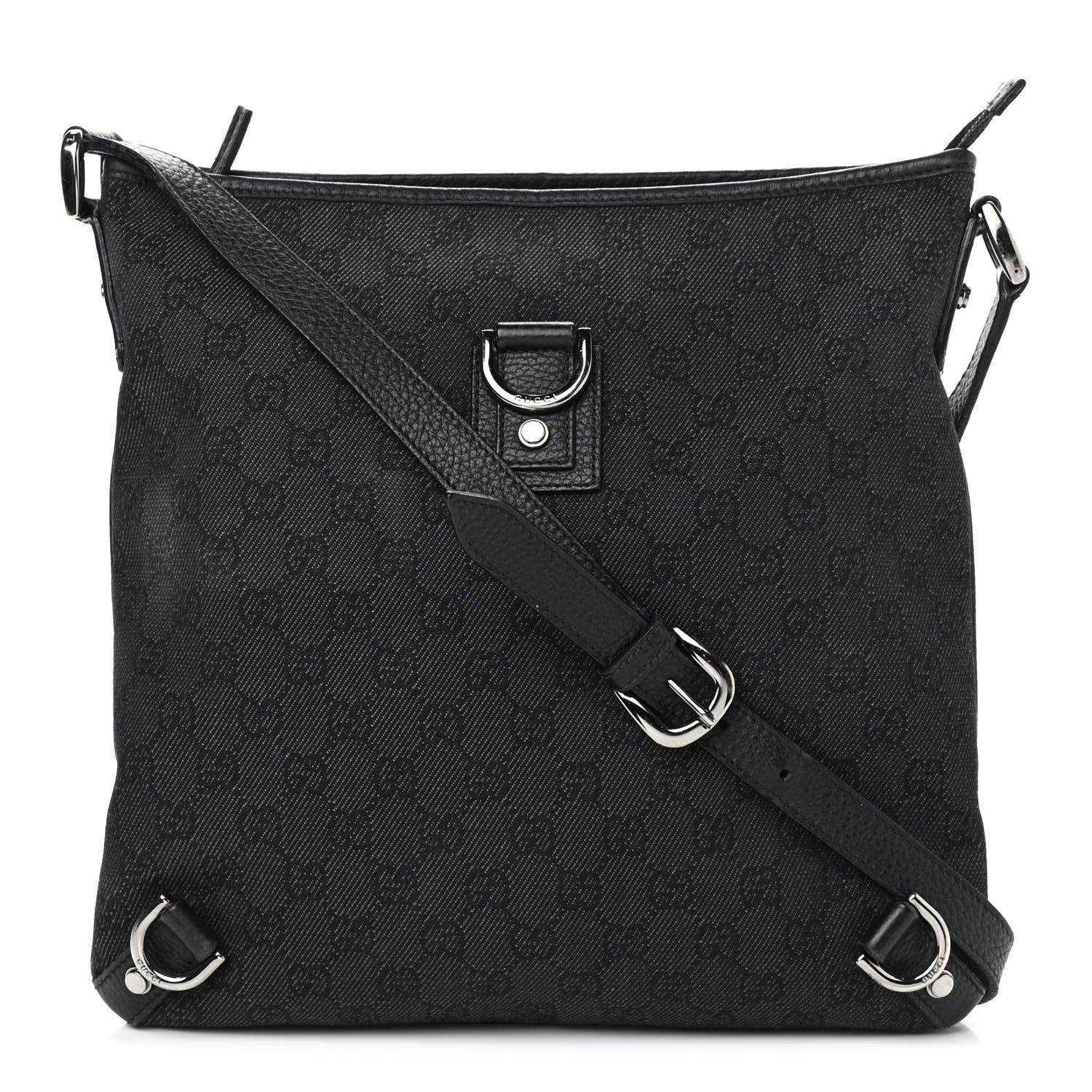 Gucci Monogram Abbey Messenger Bag Black 1 of 11