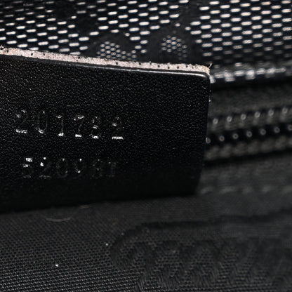 Gucci Imprime Monogram Medium Double Buckle Flap Messenger Bag Black 7 of 14