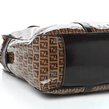 Fendi Vinyl Zucchino Tote Tobacco 8 of 9