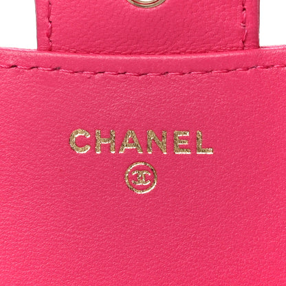 Chanel Lambskin Quilted Compact Flap Wallet Pink 6 of 13