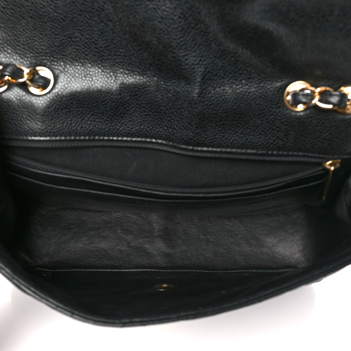 Caviar Quilted Jumbo Single Flap Black