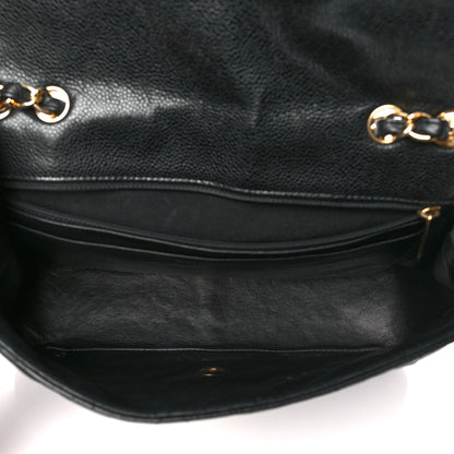Chanel Caviar Quilted Jumbo Single Flap Black 5 of 10