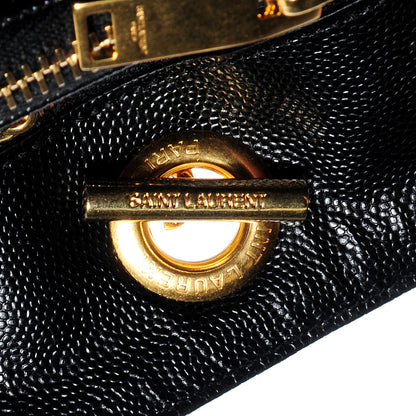 Saint Laurent Matelasse Chevron Monogram Shopping Bag Black 8 of 9