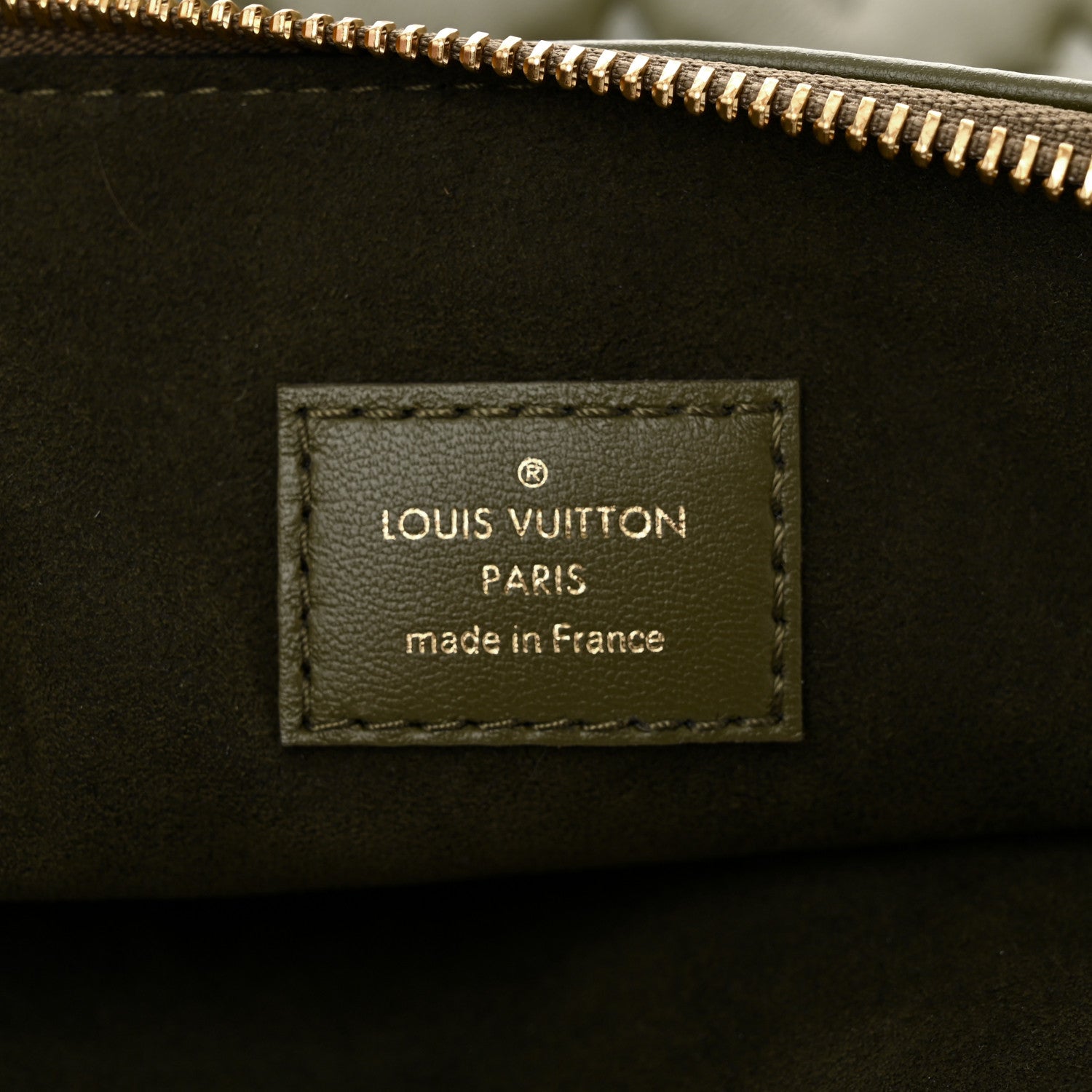 Louis Vuitton Lambskin Embossed Monogram Coussin MM Khaki 8 of 11
