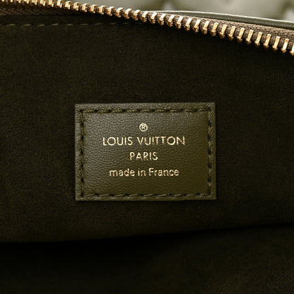 Louis Vuitton Lambskin Embossed Monogram Coussin MM Khaki 8 of 11