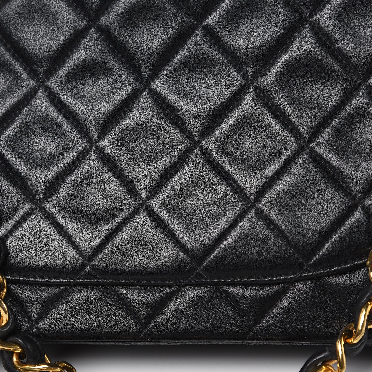 Lambskin Quilted XL Jumbo Single Flap Black
