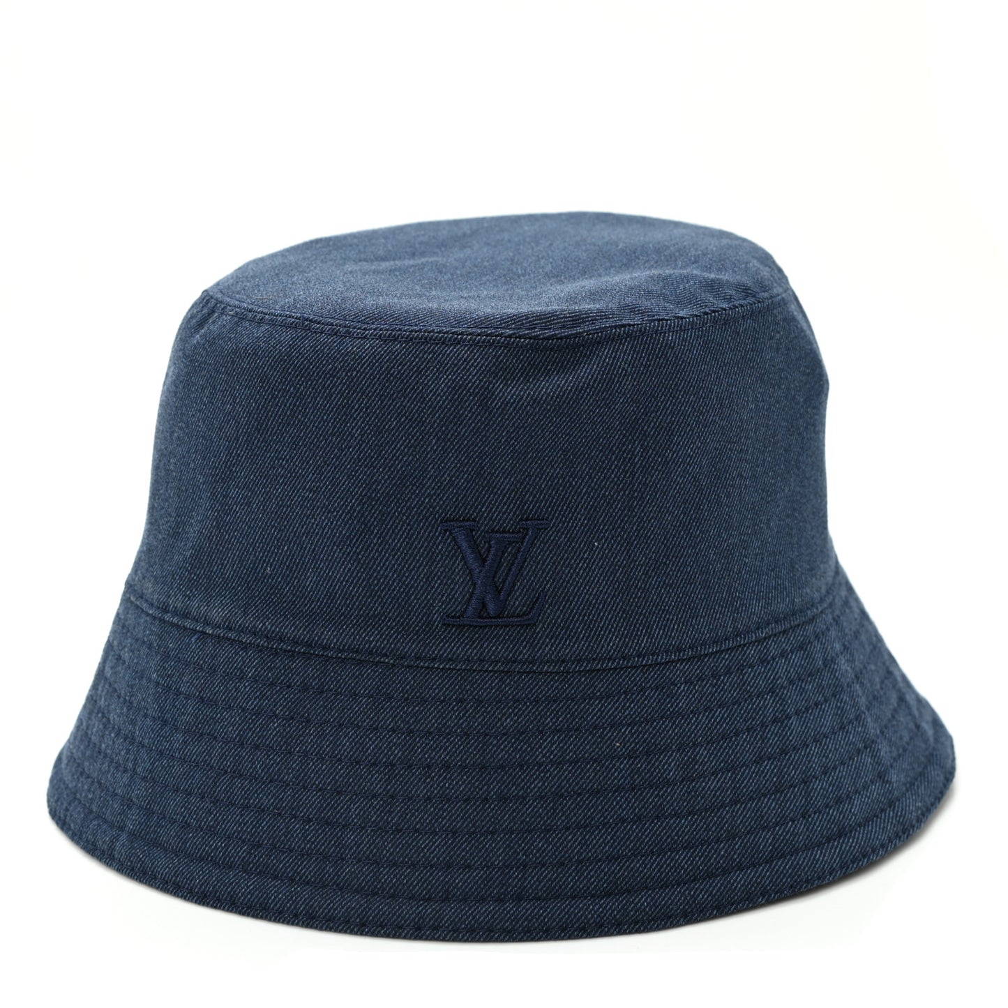 Nylon Wool Monogram Reversible MNG Rain Bucket Hat M Black Navy