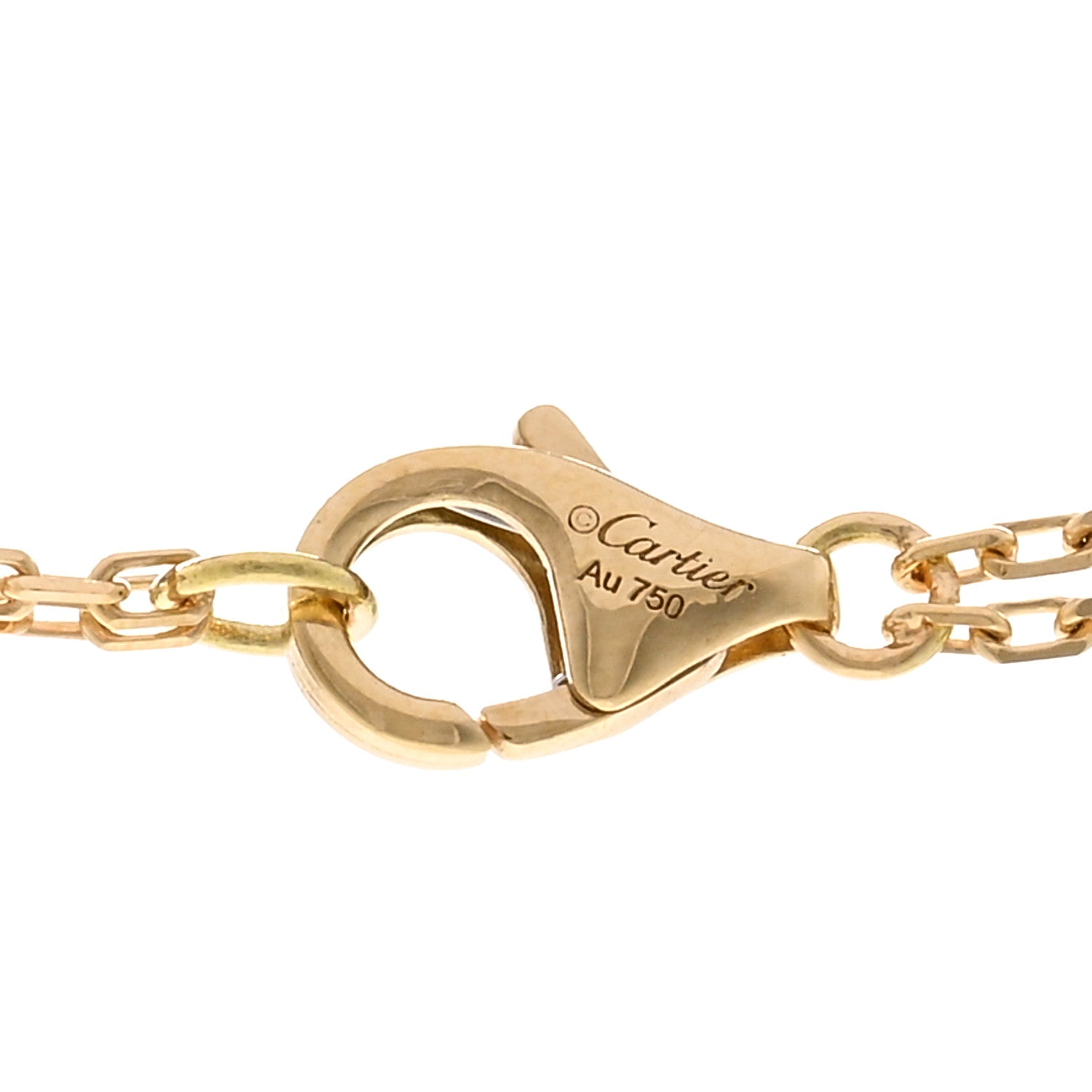 Cartier 18K Yellow Gold 2 Diamond LOVE Necklace 5 of 5