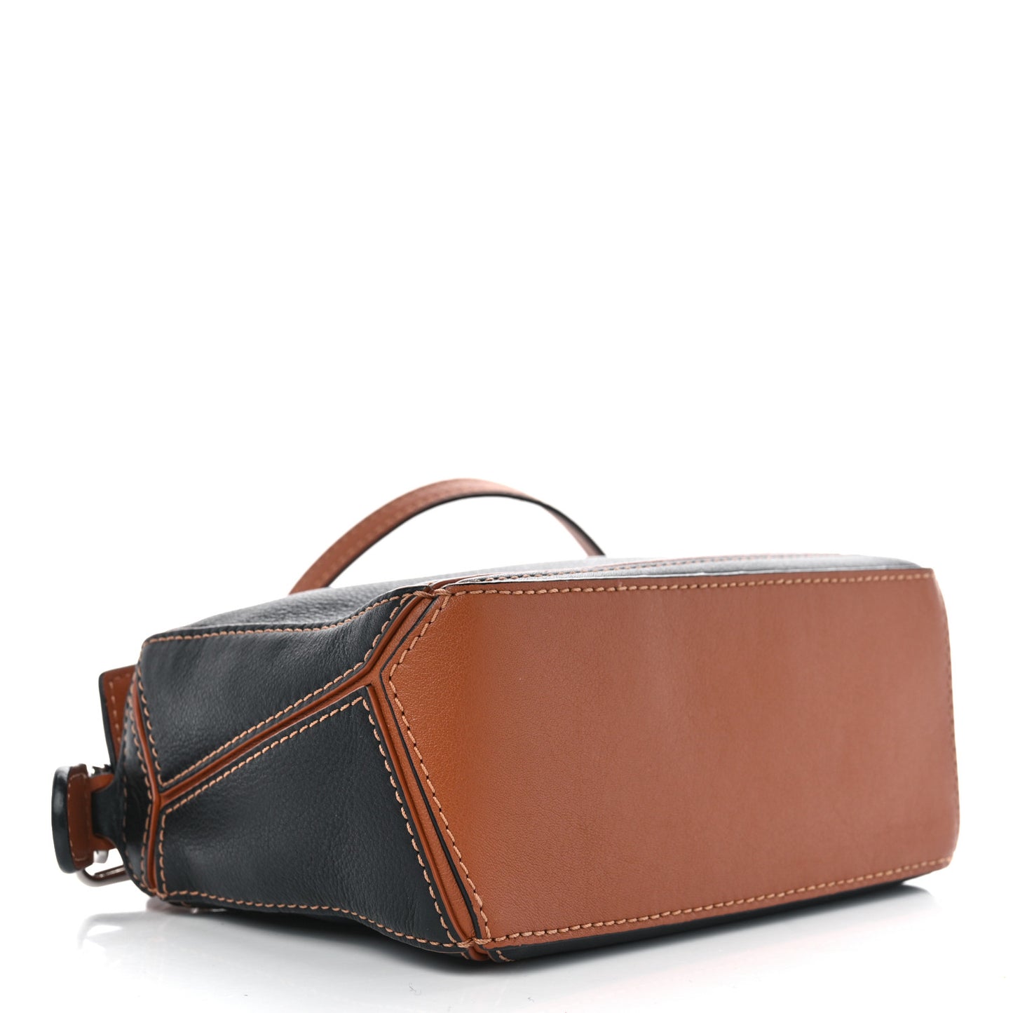 Calfskin Mini Puzzle Bag Tan Black