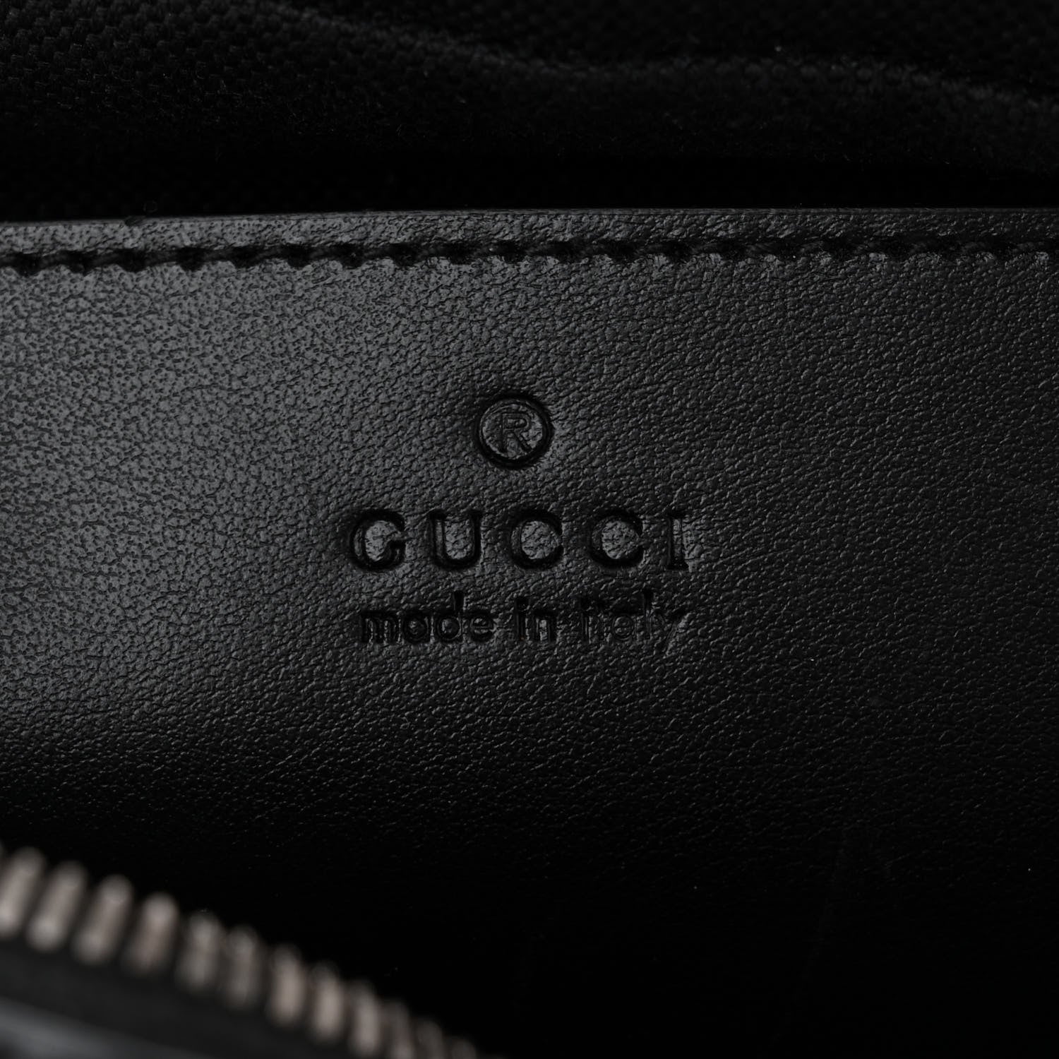 Gucci Calfskin Matelasse Monochrome Small GG Marmont Chain Shoulder Bag Black 6 of 11