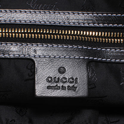 Gucci Leather Hysteria Satchel Black Yellow 6 of 8