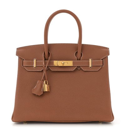 Hermes Togo BIRKIN 30 Gold 1 of 11