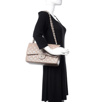 Chanel Caviar Quilted Jumbo Double Flap Taupe 2 of 10
