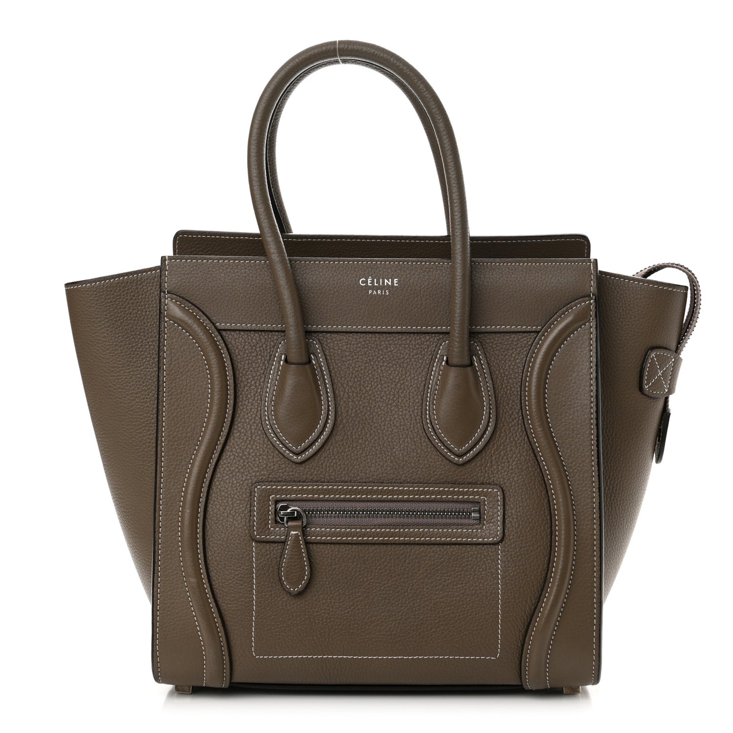 Drummed Calfskin Micro Luggage Souris