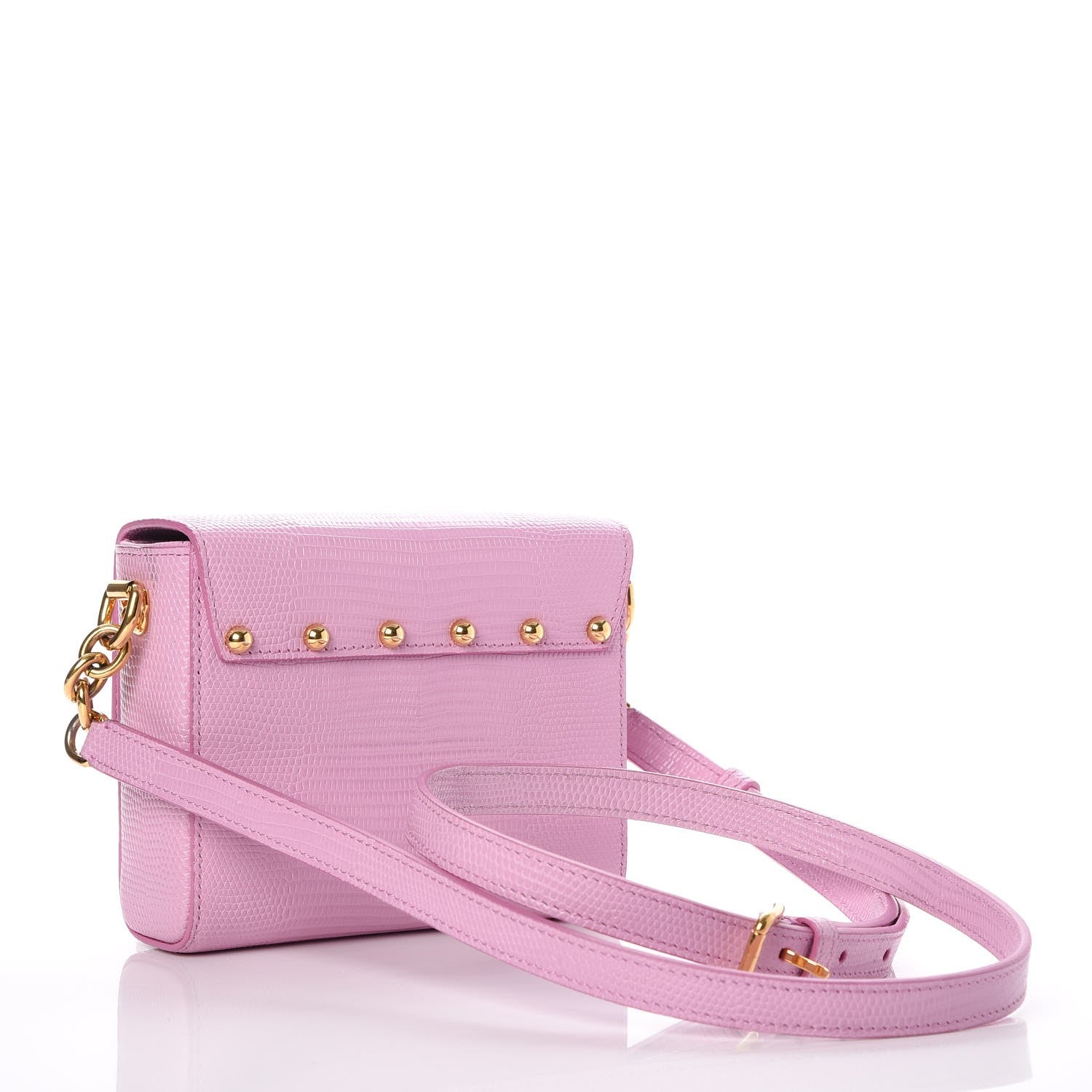 Dolce & Gabbana Lizard Mini Lucia Satchel Baby Pink 3 of 7