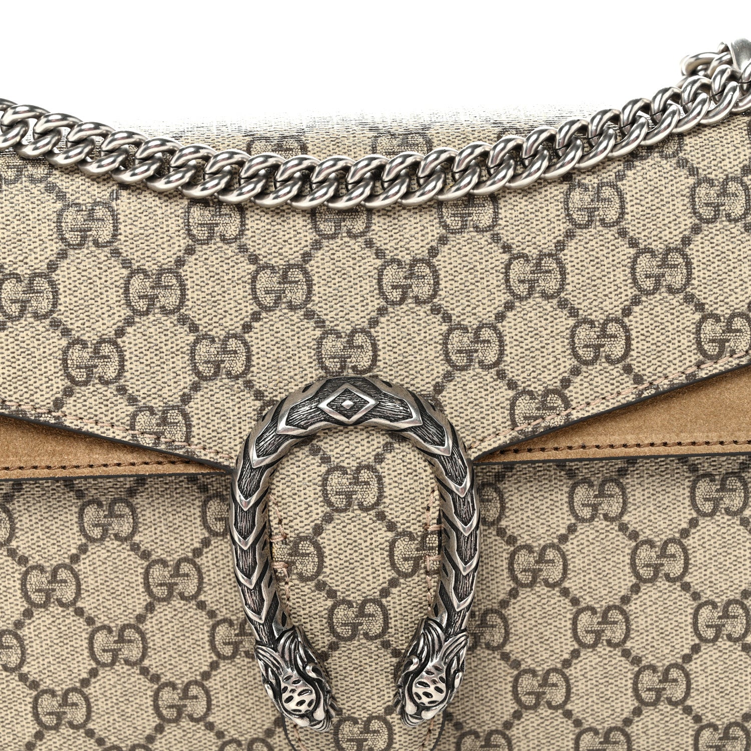 Gucci GG Supreme Monogram Small Dionysus Shoulder Bag Taupe 8 of 11