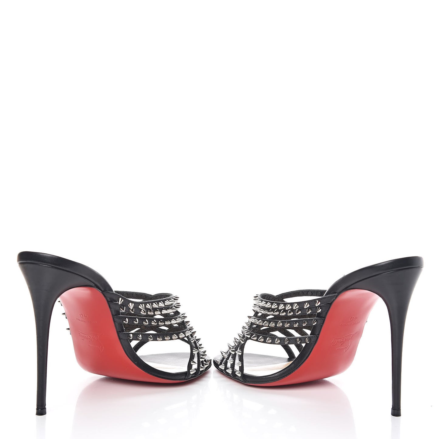 Kid Studded Marthaspike 100 Slide Sandals 40 Black Silver