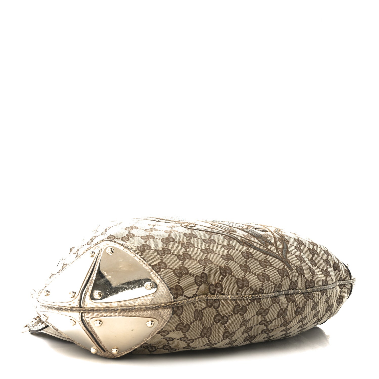 Gucci Monogram Large Indy Top Handle Hobo Off White 4 of 11