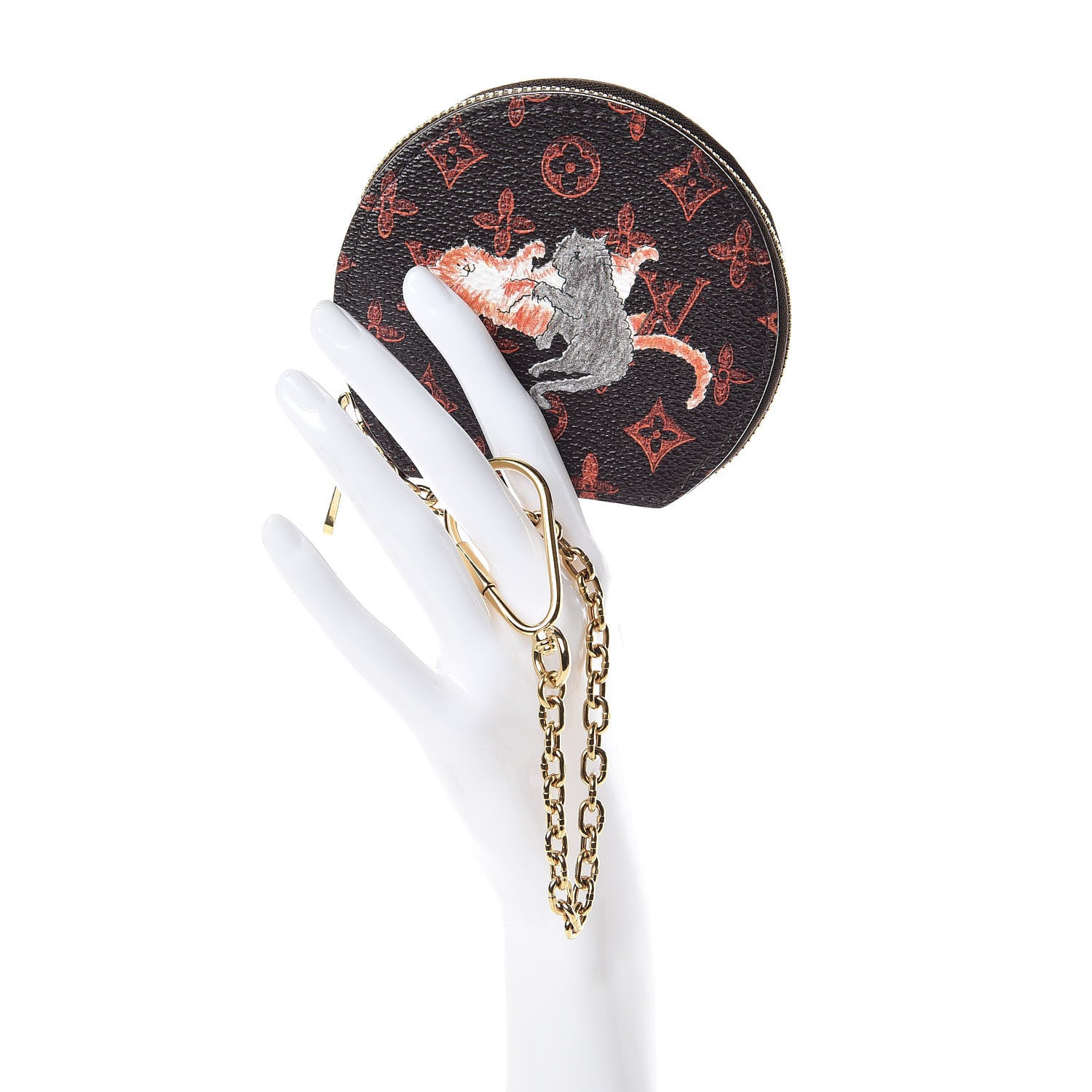 Louis Vuitton Calfskin Catogram Micro Boite Chapeau Marron 2 of 8