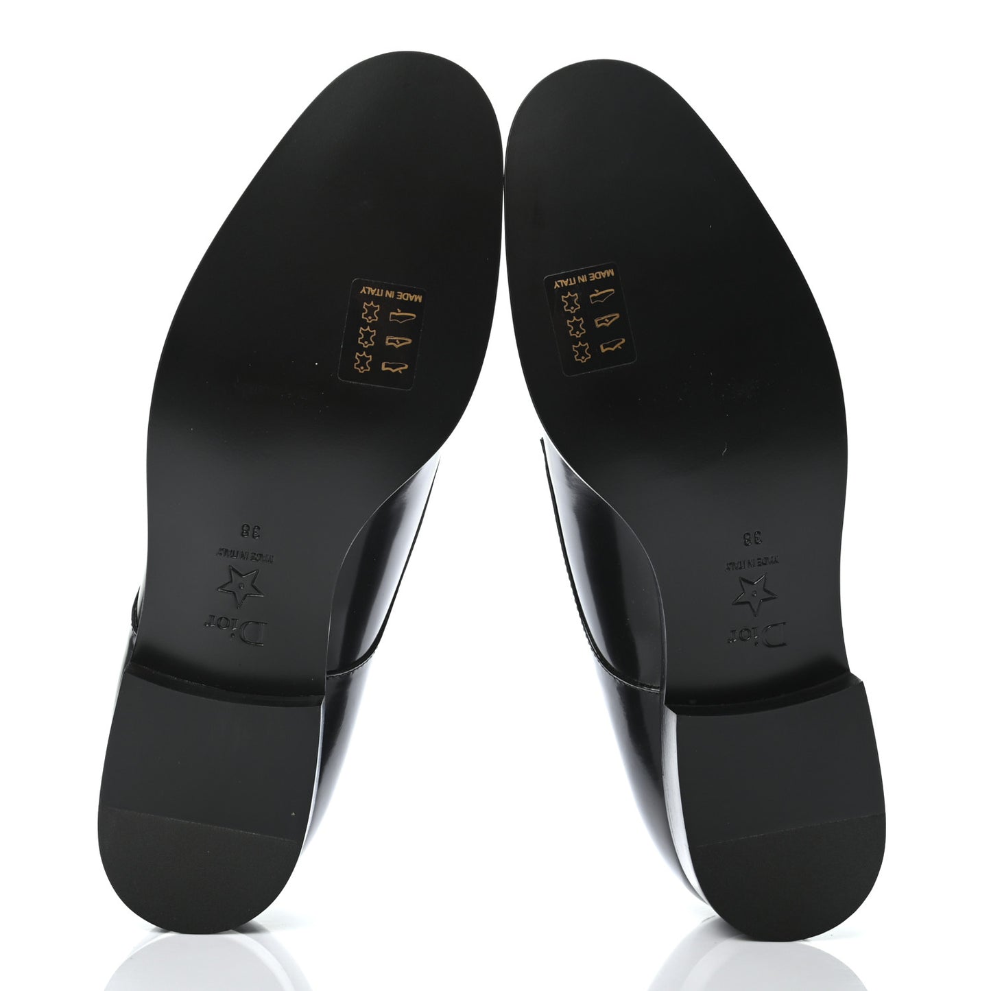 Patent Lace Up Oxford Loafers 38 Black