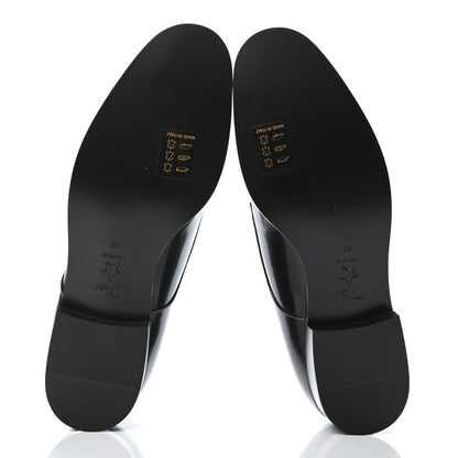 Christian Dior Patent Lace Up Oxford Loafers 38 Black 6 of 8