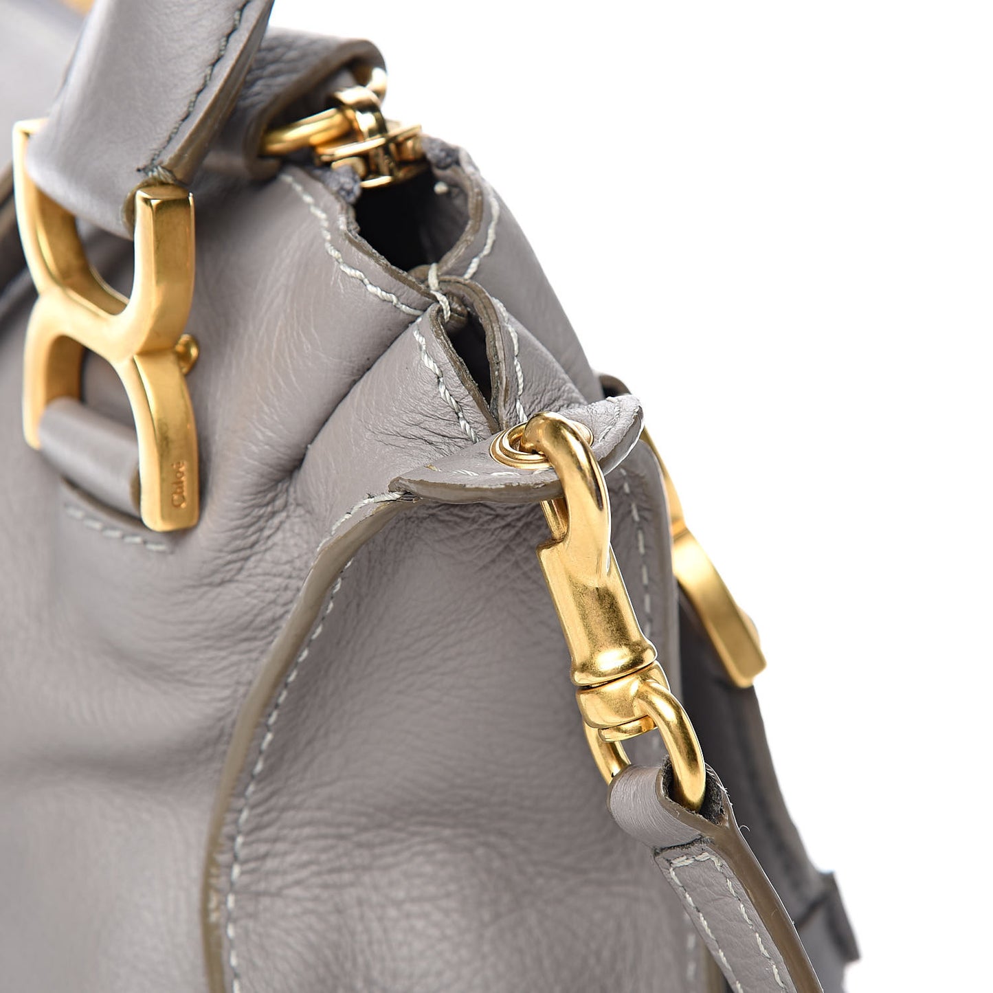 Calfskin Small Marcie Satchel Cashmere Grey