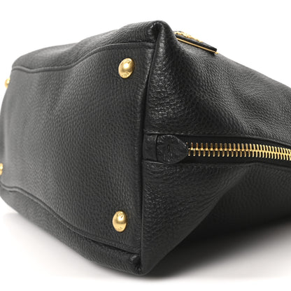 Prada Vitello Daino Side Zip Hobo Black 10 of 10