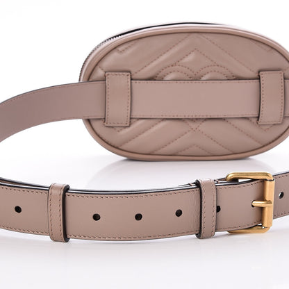 Gucci Calfskin Matelasse GG Marmont Belt Bag 95 38 Porcelain Rose 9 of 9