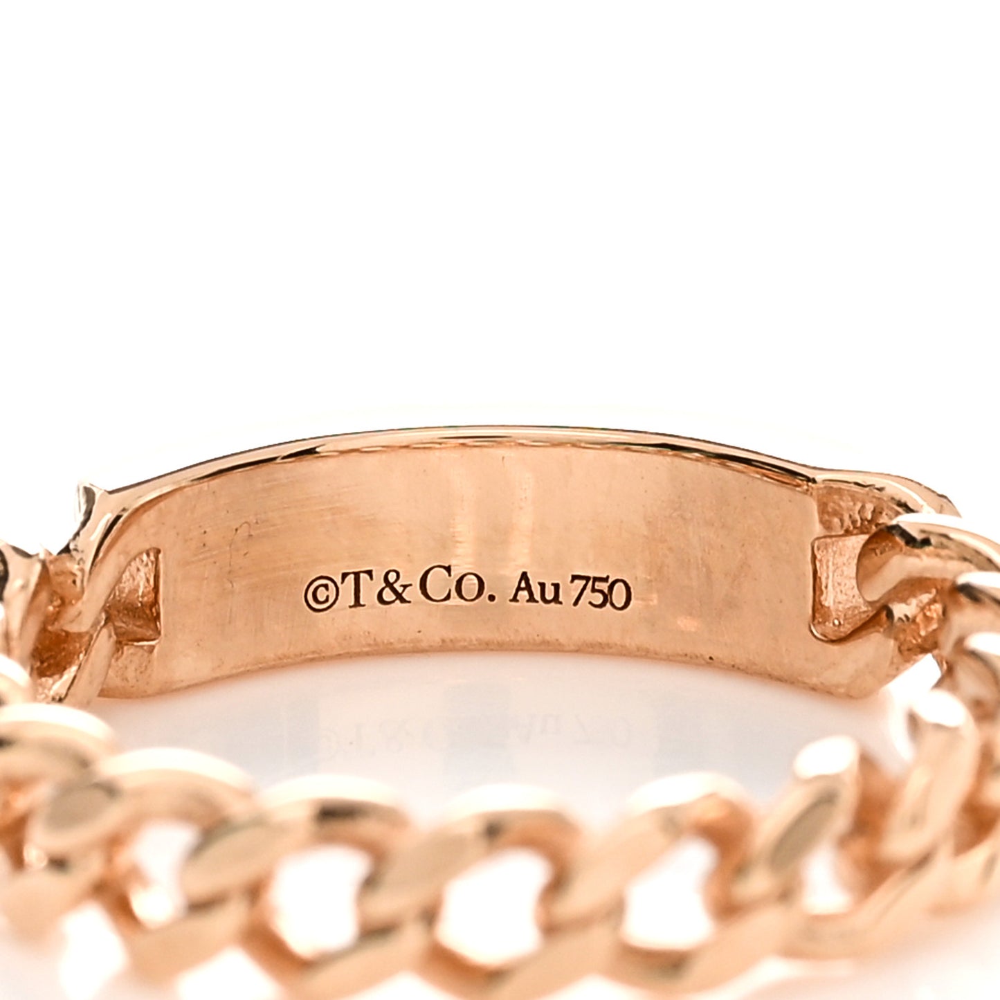 18K Rose Gold Diamond Micro Link Ring 47 4