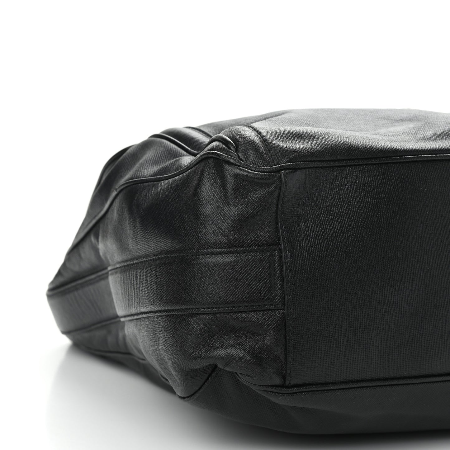 Hammered Calfskin Satchel Black