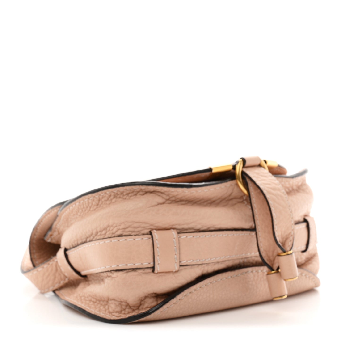 Calfskin Mini Marcie Round Crossbody Bag Blush Nude