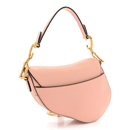 Christian Dior Grained Calfskin Mini Saddle Bag Pink 3 of 10