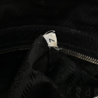 Prada Vitello Daino Print Logo Bowler Black 6 of 15