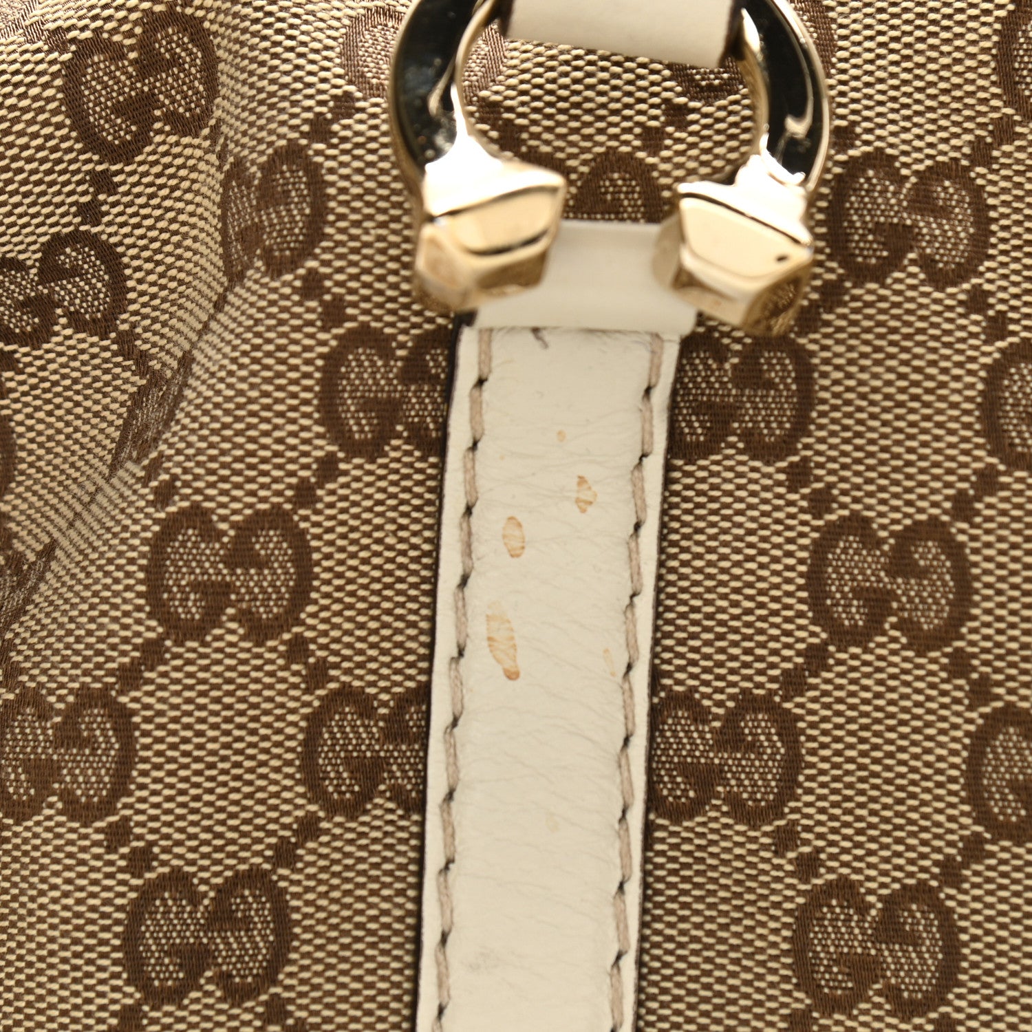 Gucci Monogram Equestrian Horseshoe Bowler White 10 of 12