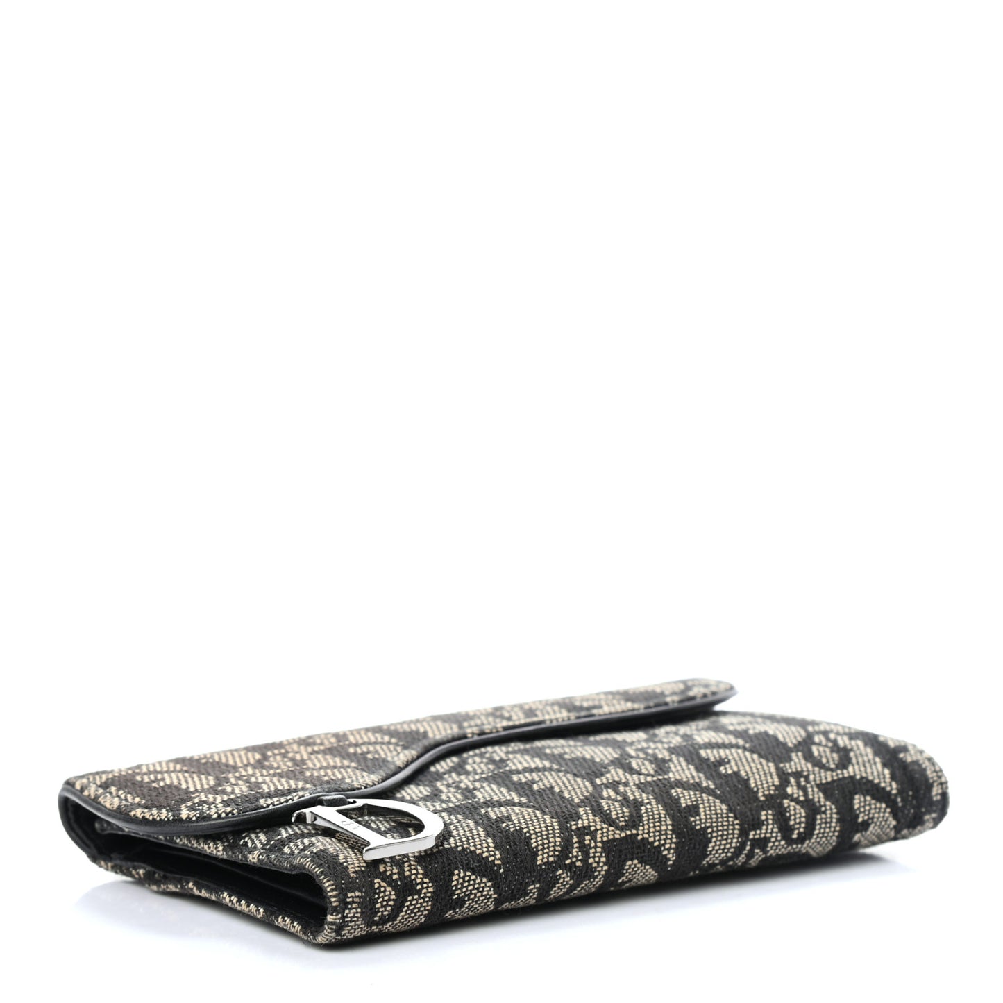 Monogram Dior Saddle Wallet Black