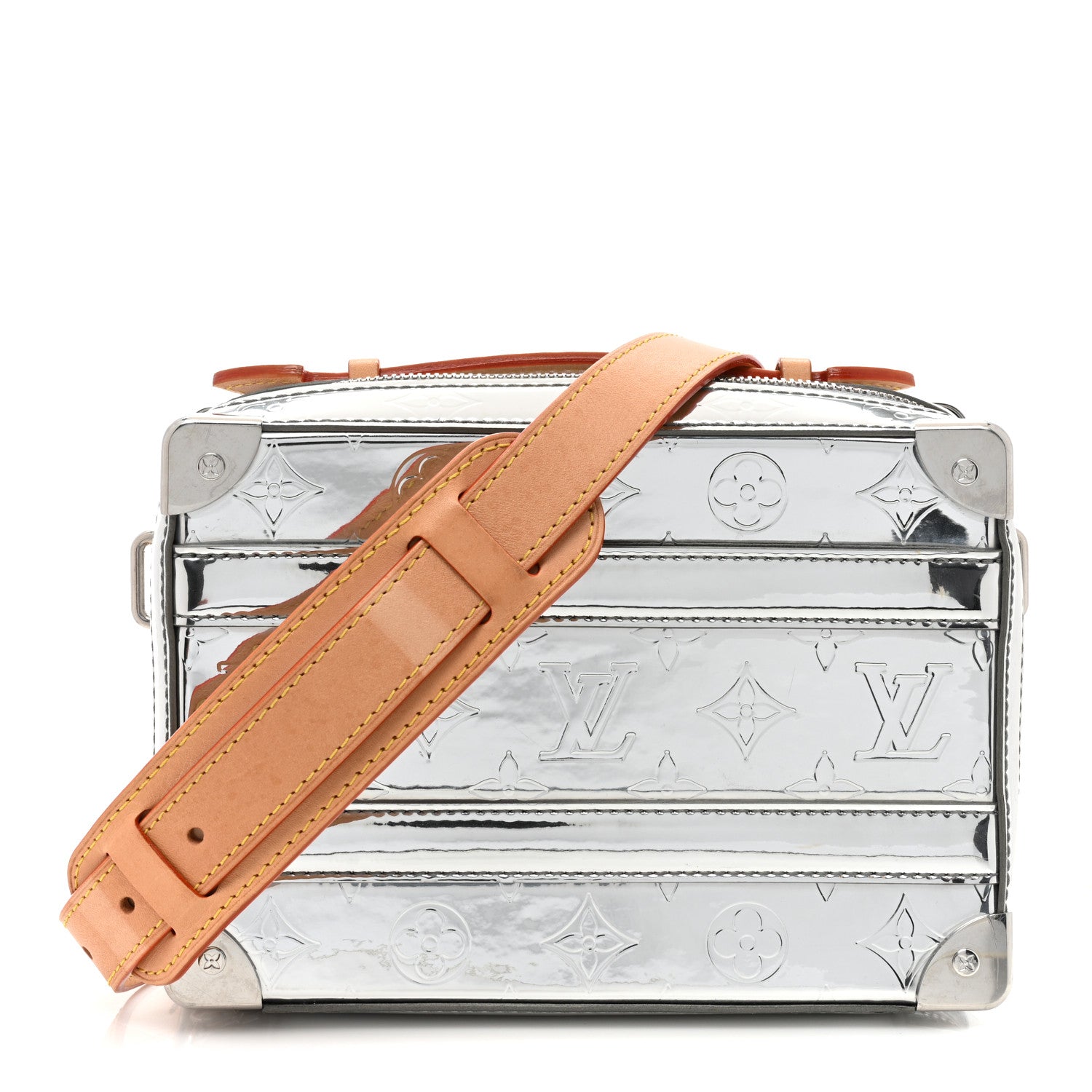 Louis Vuitton Monogram Mirror Handle Trunk Silver 1 of 11