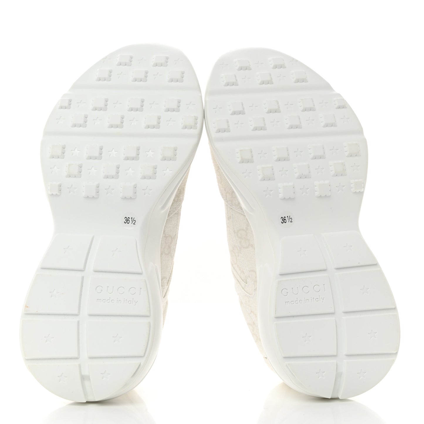 GG Supreme Monogram Womens Rhyton Sneakers 36.5 White